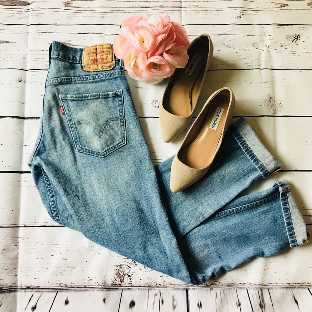 Levi’s 511 Light Wash Knee Rip Jeans